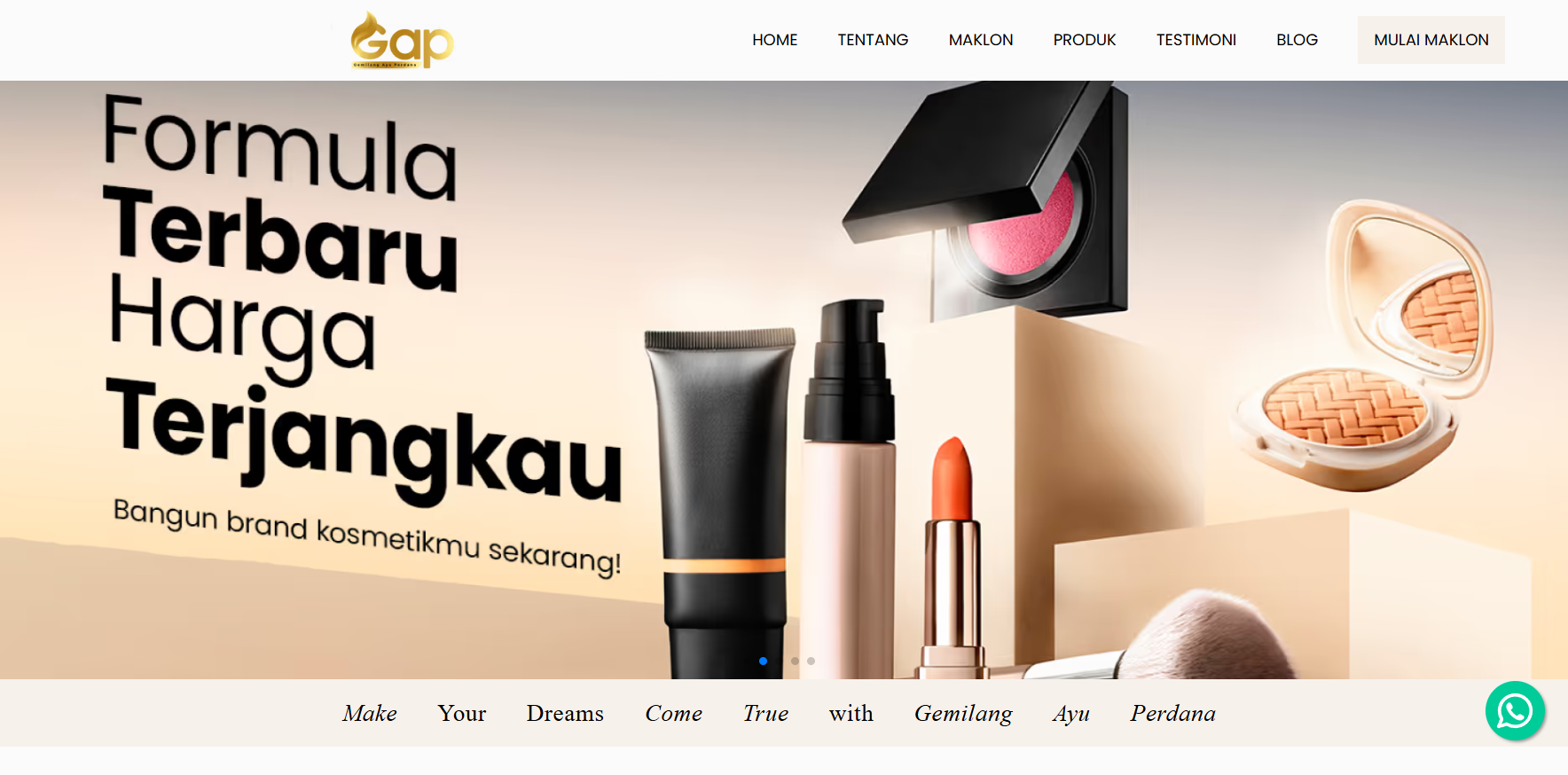 Web Company Profile - PT. Gemilang Ayu Perdana